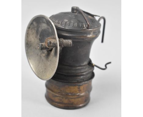 A Vintage Miners Helmet Lamp, The Daylight, 10cms High 