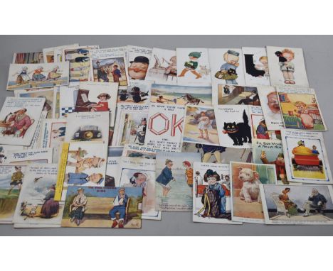 A Collection of Various Vintage Postcards, Mainly Comical and Containing Several Mabel Lucie Attwell Examples 