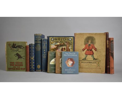 A Collection of Various Vintage Childrens Books, Beatrix Potter, Alice's Adventure in Wonderland, Prince and Princesses (Cond