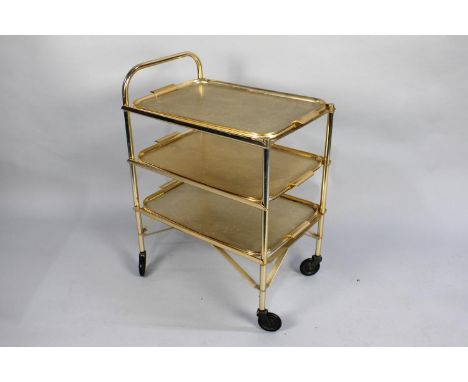 A Vintage Three Tier Tray Top Trolley 