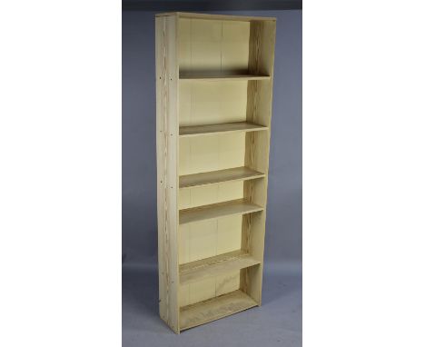 A Modern Five Shelf Open Bookcase, 62cms Wide 