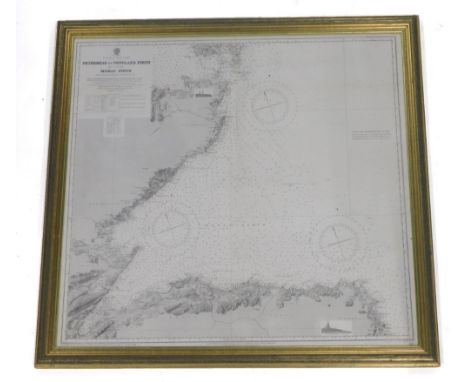 An early 20thC shipping map of Scotland East Coast from Peterhead to Pentland Firth, including Moray Firth, published from Ad