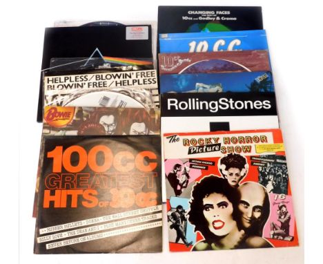 A small collection of LP records, to include 10cc, Rolling Stones, The Who, Pink Floyd, EMI Hundred vinyl collection, Hey Joe