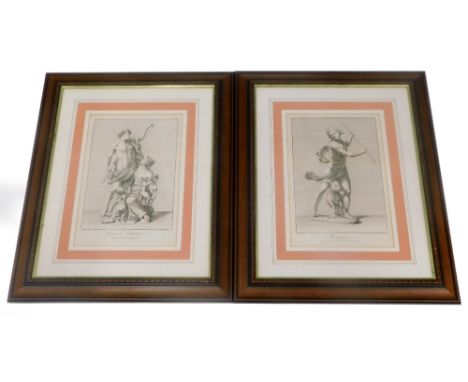 After Thomas. Diane Endimiom, number 203 and Mcalgre number 211, book plate prints, 35cm x 25cm, (2).