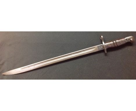 WW1 US P17 Bayonet with single edged fullered blade 430mm in length with makers mark for Winchester along with date 1917 plus