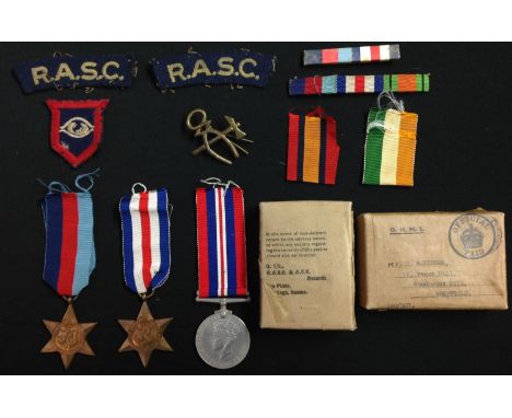 WW2 British Army Guards Armoured Division RASC Medal Group to H Robinson comprising of 1939-45 Star, France &amp; Germany Sta