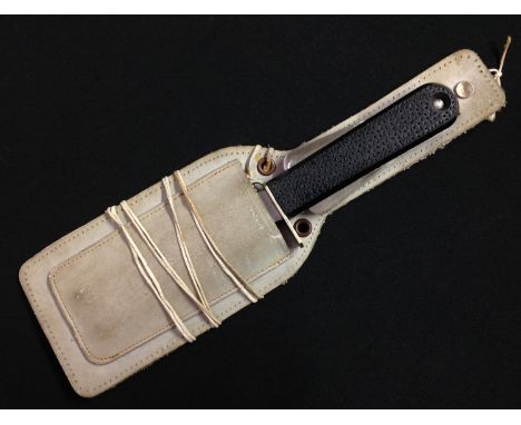 Post War British Joseph Rodgers Aircrew Emergency Knife with curved 100mm long single edged blade maker marked "Joseph Rodger