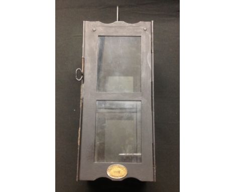 WW1 British Army Folding Candle Lantern. Has been restored with new replacement glass. Makers name along with date a on brass