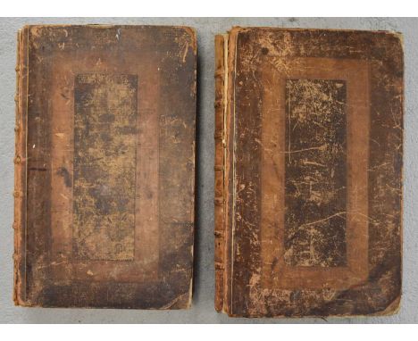 CAMDEN, William, Britannia, 2 vols folio, 1722.  Second Gibson edition.  Old panelled calf, boards on vol 1 detached.  Portra