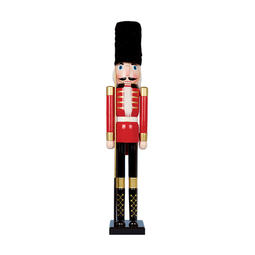 1 x Nutcracker Soldier With Black Fur Hat - 150cm Tall - New Boxed ...