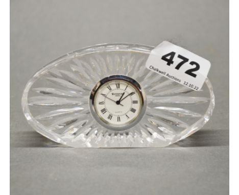 A Waterford crystal desk clock.