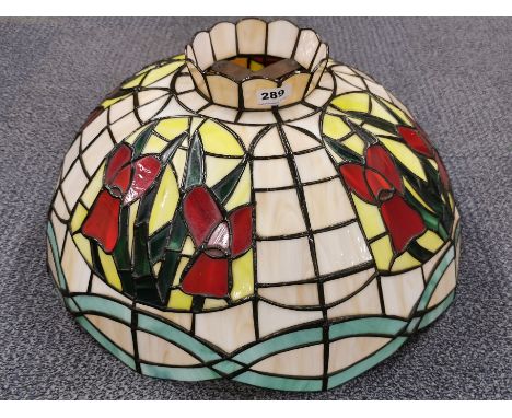 A large Tiffany style glass lamp shade, Dia. 53cm.