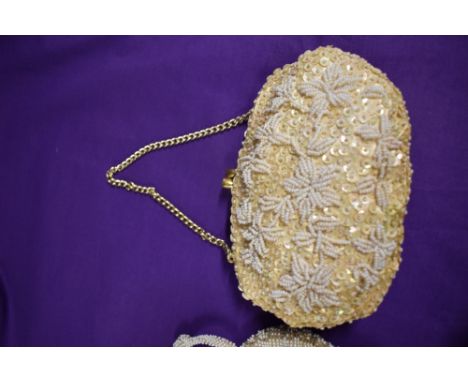 Three vintage beaded evening bags.