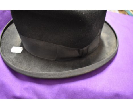 A vintage trilby, having label for Sutton hat makers, Stockport.