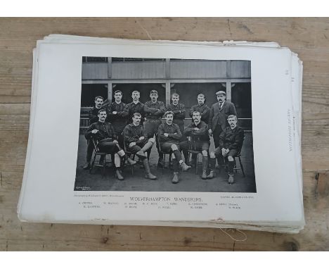 110 original double sided pages (220 photos) from 'Famous Footballers 1895/1896' with players and teams including Newcastle U
