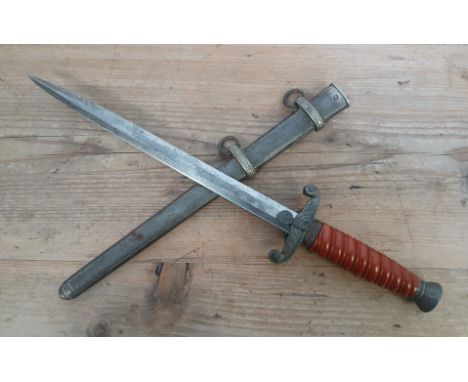 A German Third Reich Army Officer's dress dagger by E&amp;F Horster, double edged blade with maker's stamp, length 25.5cm, cr