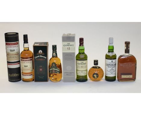 9 bottle of whisky including:Labrot & Graham Woodford Reserve x 2Old St Andrews Scotch WhiskyLaphroaig Single MaltGlenlivet 1