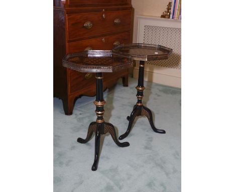 **PLEASE NOTE COLLECTION OF THIS LOT WILL BE FROM BISHTON HALL STAFFORDSHIRE**A decorative pair of Chinoiserie octagonal trip