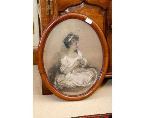 **PLEASE NOTE COLLECTION OF THIS LOT WILL BE FROM BISHTON HALL STAFFORDSHIRE**Helen French (19th/early 20th century)Seated po