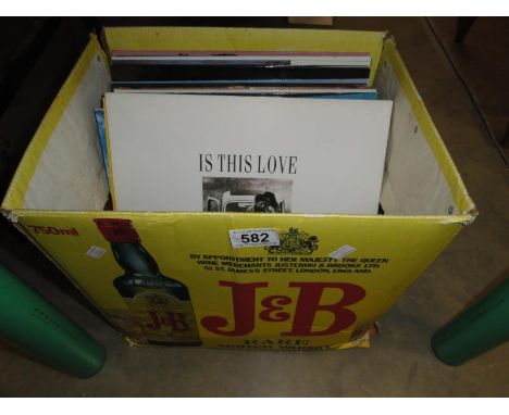 A box of LP's including Michael Jackson, Foreigner, Drifters & Diana Ross etc.