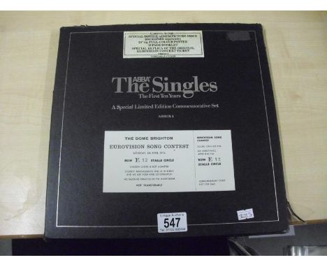 Abba limited edition boxed set 'The singles' with replica 1974 Eurovision song contest ticket