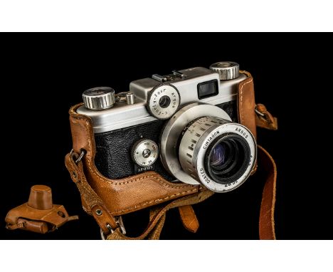 Argus Vintage Camera - Cintagon In Original Brown Leather Case, Made In The USA. 