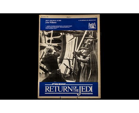 Star Wars Return Of The Jedi Rare Variety 1984 Magazine Advert Signed By George Lucas. This is something amazingly rare & spe