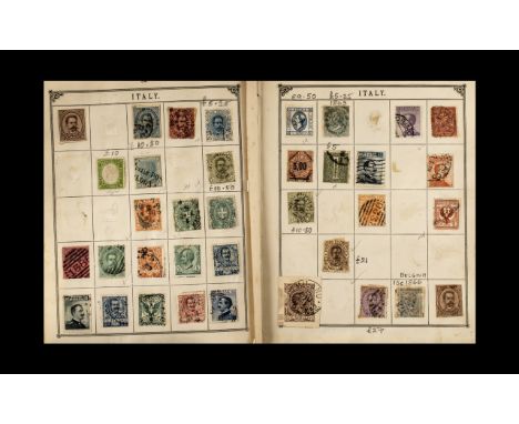 Stamp Interest world collection including Commonwealth in 1 very "old Lincoln album" + small stock book + leaves from 1850's 