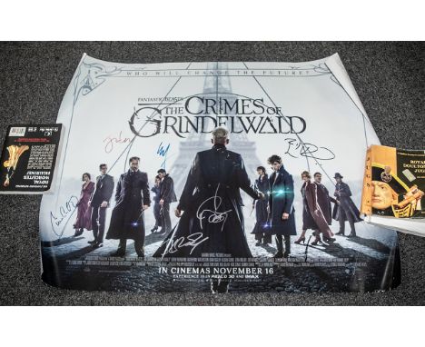 Harry Potter Fantastic Beasts Crimes Of Grindelwald Quad Fully Signed Inc J K RowlingThis item is a very rare & special item,