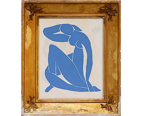 HENRI MATISSE 'Blue Nude', lithograph, 25cm x 20cm, in a vintage frame. 