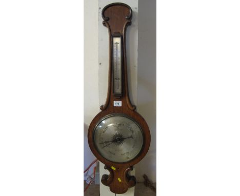 Williams Swansea mahogany wheel barometer.