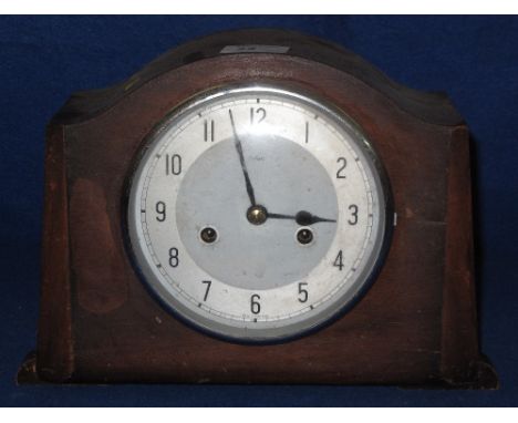 20th Century Enfield two train, arch top mantel clock.