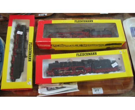 Three boxed Fleischmann locomotives to include 4103, 4181 and 4165.  (3)