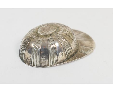 George III silver jockey cap caddy spoon, by Samuel Pemberton, circa 1810, 5.5cm, weight 7g (Viewing is by appointment only d