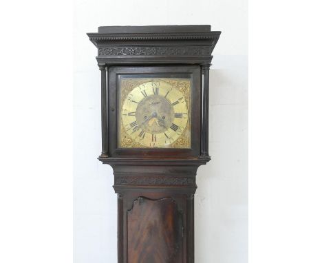 John Creighton, Ballymena, early 19th Century, mahogany eight day longcase clock, the hood with dentil cornice and blind fret