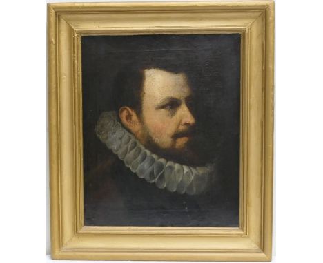 Spanish School (18th or 19th Century), Portrait of a gentleman in a ruff colour, oil on canvas, 48cm x 39cm (Viewing is by ap