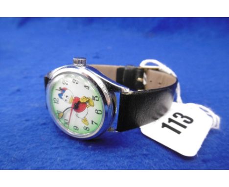A VINTAGE INCABLOC WATCH HUEY, DEWEY, & LOUIE MANUAL WIND MECHANICAL WATCH