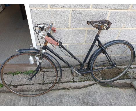 A pre war 1936 Rudge Fast sports light weight ladies bicycle with attached Lucas bell and front light