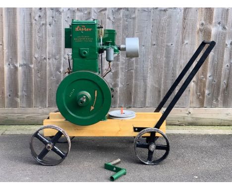 A Lister stationary engine mounted on a trolley with a re-conditioned magneto