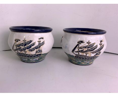 2x Ceramic Planters 