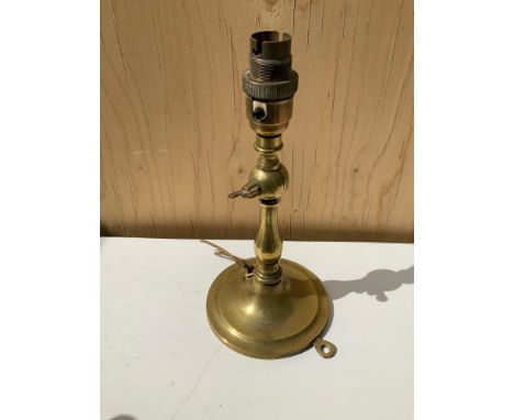 Brass Electric Lamp - 24cm H 