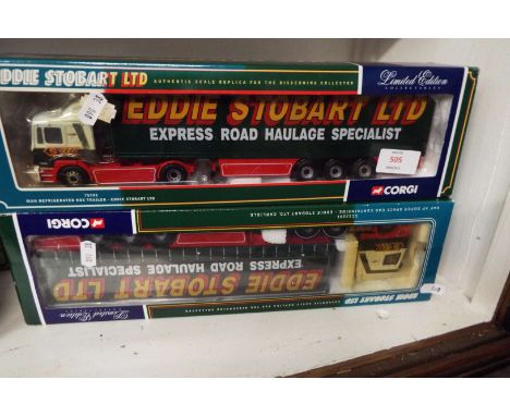 Two Corgi limited edition Eddie Stobart lorries;DAF XI super space cab and curtain side trailer CC13201 'Deborah Heather' and