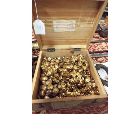 A box of Staybright brass army and RAF military buttons