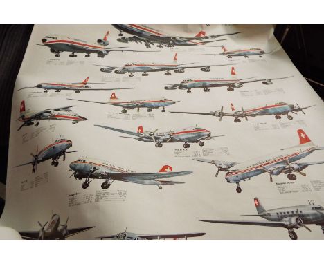 A selection of vintage posters to include AerLingus, Battle of Britain, advertising etc