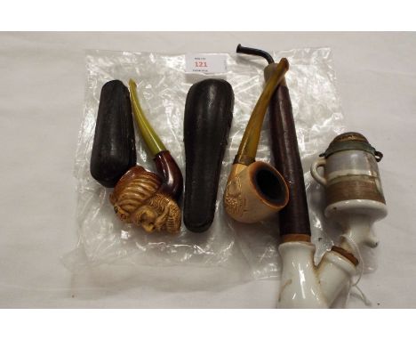A selection of vintage pipes 