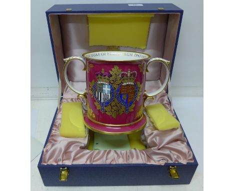 A Spode limited edition loving mug, Royal 25th Wedding Anniversary, 1972