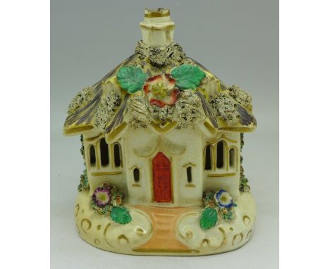 A Staffordshire night light, c.1900, a/f
