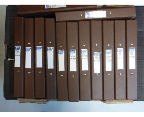 Modern Event Photographs. A set of brown folders containing colour prints with titles including, London to Brighton 1977, 197