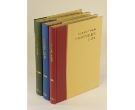 Classic Car Profiles, being hardbound volumes containing Profiles 1-24, 25-60 and 61-96 respectively, a set. Various authors 