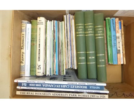 Classic Car Profiles, being hardbound volumes containing Profiles 1-24, 25-60 and 61-96 respectively, a set. Various authors 